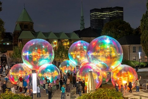 The 10th Essen Light Festival, in the city centre, second largest light art festival in Germany,