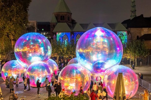 The 10th Essen Light Festival, in the city centre, second largest light art festival in Germany,
