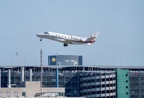 Private jet of the type Cessna Citation XLS, of the Austrian private airline Smartline Luftfahrt,