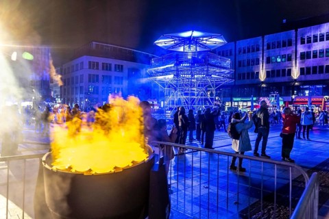 The 10th Essen Light Festival, in the city centre, second largest light art festival in Germany,