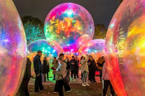 The 10th Essen Light Festival, in the city centre, second largest light art festival in Germany,