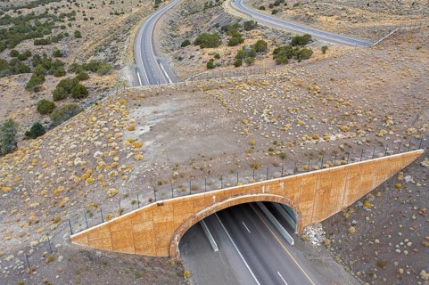 Wells, Nevada - A wildlife overpass on Interstate 80 east of Wells allows elk, deer, mountain lions