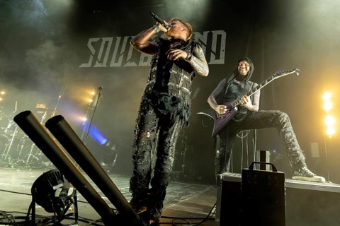 Johannes Johnny Stecker, Singer and Felix Klemisch, Guitarist, Soulbound, Metal Band, D, live at