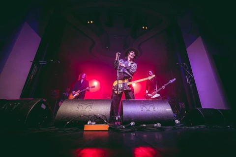 Singer Justin Hawkins from The Darkness live on Dreams On Toast Tour at Metropol Berlin on 10