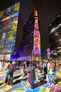 Potsdamer Platz, 21st BERLIN FESTIVAL OF LIGHTS, motto Let's Shine Together, light installations, 8