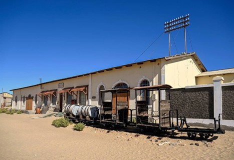 Former shop, Kolmanskop, restricted diamond area, Karas region, Namibia