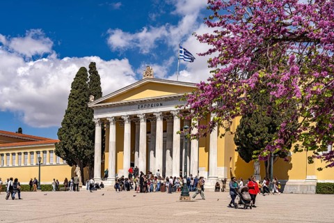 The neoclassical Zappeion in the Greek capital Athens, Greece