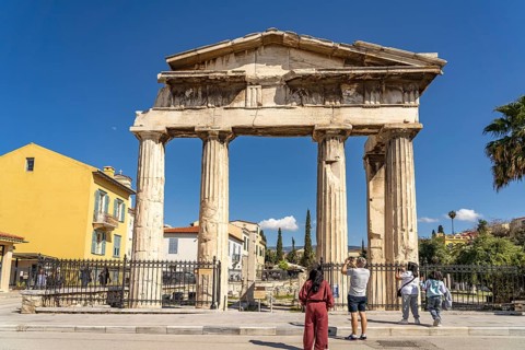 The Tor tor of Athena Archegetis, Roman Agora, Greek capital Athens, Greece