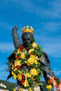 Freddy Mercury statue, Montreux, Lake Geneva, Lac Léman, Canton of Vaud, Switzerland