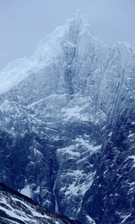 Mountain in Grey Lake, Torres del Paine National Park, Patagonia, Chile, South America