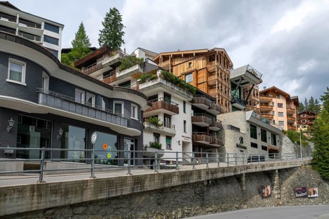 Apartment blocks, Arosa, Graubünden, Switzerland