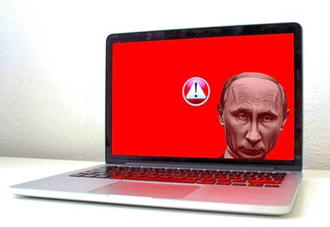 Symbolic image, Putin and Ukraine war, Russian drones over EU, sabotage by Russia, cybercrime,