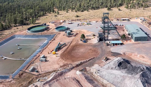 Tusayan, Arizona - Energy Fuels' controversial Pinyon Plain uranium mine, located a few miles from