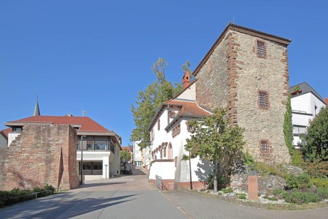 Former town wall, town fortifications and local history museum with Dörndl defence defence tower,