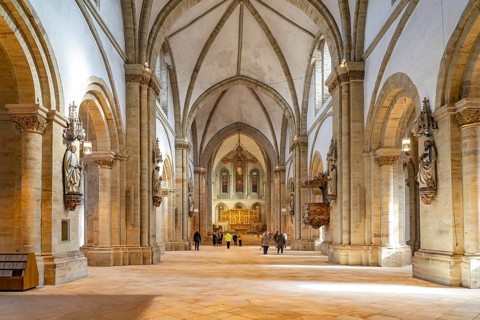 Interior of St Peter's Cathedral in Osnabrück, Lower Saxony, Germany