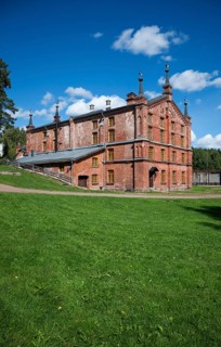Brick building, former paper factory and mill for the production of groundwood pulp board, UNESCO