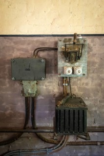 Power supply, former paper mill and groundwood pulp board mill, UNESCO World Heritage Site Verla