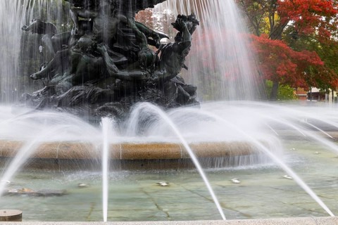 Stormy Waves Fountain, Albertplatz, Neustadt, Dresden, Saxony, Germany