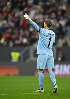 Goalkeeper Oliver Baumann GER (01) Gesture Gesture World Cup qualifier, international match,