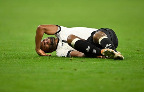 Jonathan Tah GER (04) injured on the ground Injury World Cup qualifier, international match,