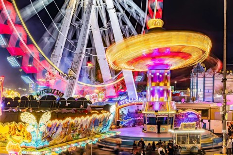 Folk festival in Stuttgart. The 178th Cannstatter Volksfest on the Wasen is one of the most