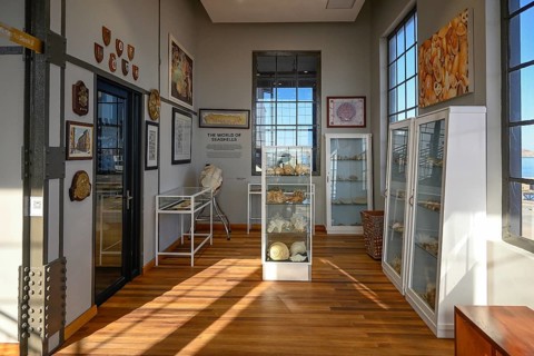 Exhibition room of the Namibia Maritime Museum, Africa's largest maritime museum, Old Power