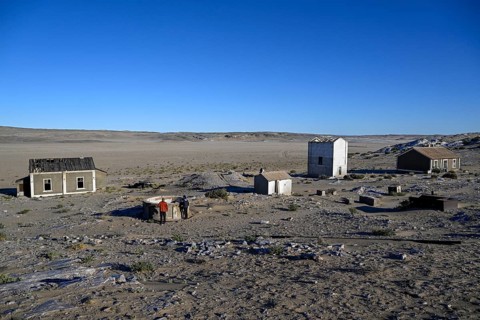 Alte Gebäude und Wasserbecken in Grillenthal, einst Versorgungsstation für Frischwasser,