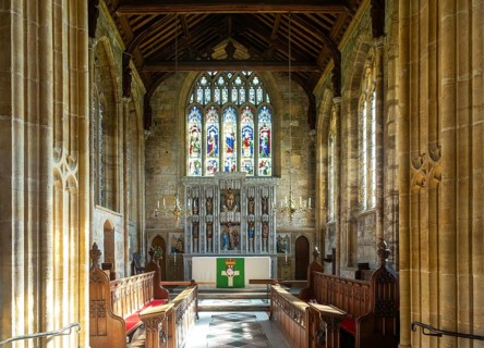 Interior of the Minster church of Saint Mary, Ilminster, Somerset, England, UK