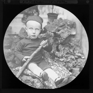 Family portrait of 15 month old boy photographed c 1900, England, UK - J C Todman