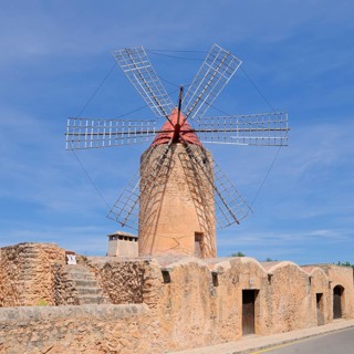 Windmill Moli den Xina, Algaida, Majorca, Balearic Islands, Spain
