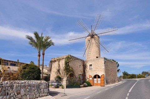 Windmill Moli d'en Pau, Sineu, Majorca, Balearic Islands, Spain