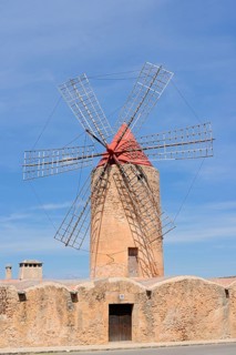 Windmill Moli den Xina, Algaida, Majorca, Balearic Islands, Spain