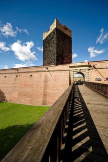 Keep, Black Tower and Imperial Palace of the Staufers in the Romanesque style, castle complex and