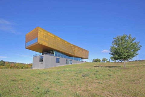 Ark Visitor Centre, archaeological museum, modern building, Nebra, Saxony-Anhalt, Germany