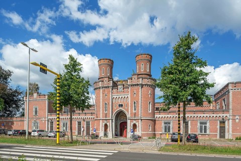 Centrale gevangenis van Leuven, 1860 central prison, penitentiary in the city Louvain in Neo-Tudor