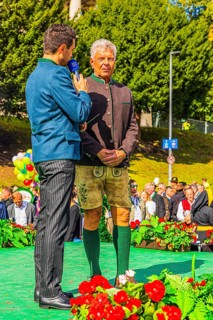 Bavarian Radio presenter Dominik Göbl in conversation with the Lord Mayor of the City of Munich
