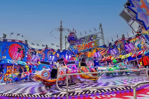 Oktoberfest attraction, Break Dance at a standstill, Festwiese, Theresienwiese, Oktoberfest,