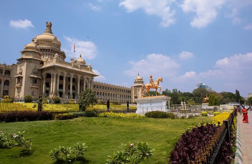Vidhana Souda or Government Palace of Karnataka, Begaluru or Bangalore, Karnataka, India