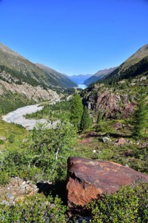 Hiking area above the Faggenbach in the Kaunertal, in the area of the Gepatsch Glacier in the
