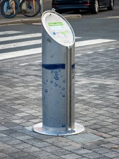 A drinking water fountain in Düsseldorf, Germany