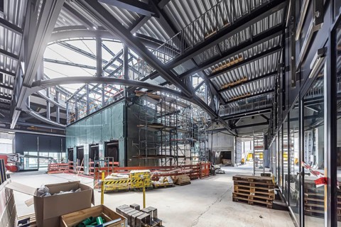 The new airport railway station between the airport and the exhibition centre is a circular