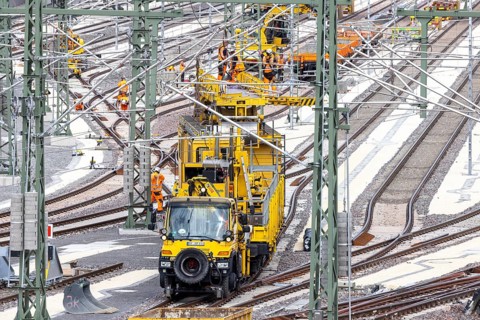 New Untertürkheim railway sidings. Train services are being reorganised as part of Stuttgart 21.