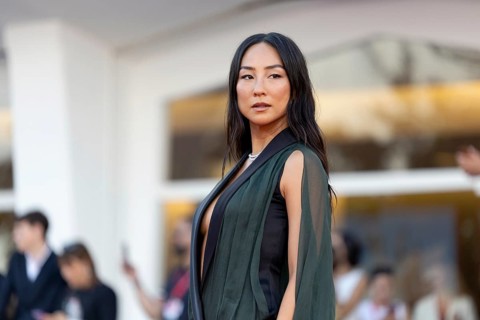 Venice, Italy - 2 September 2025: Greta Lee during the red carpet of - A house of Dynamite - during
