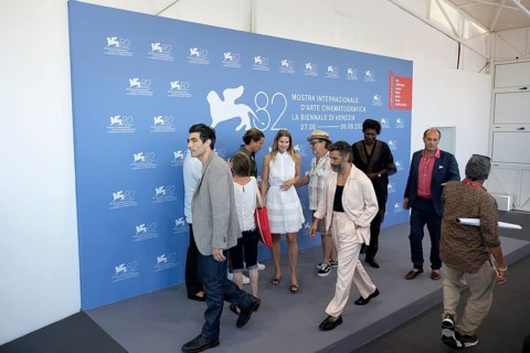 Venice, Italy - 3 September 2025: Louis Cancelmi, Vito Schnabel, Benjamin Clementine, Louise