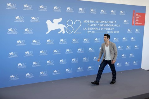 Venice, Italy - 3 September 2025: Louis Cancelmi during the Photo Call of - In the Hand of Dante -