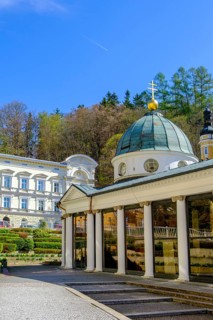 Promenade Hall, Spa Centre, Caroline Fountain, Colonnades, Mariánské Lázne, Mariánské Lázne, Czech