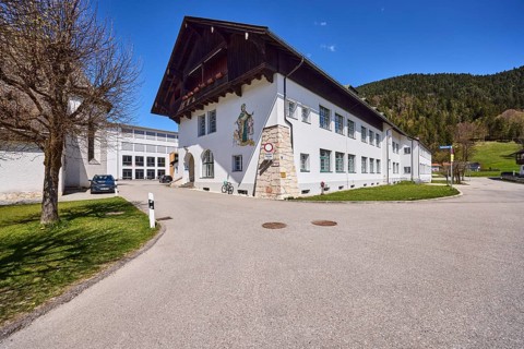 Vocational school for child care, primary and secondary school Bischofswiesen, buildings, streets,