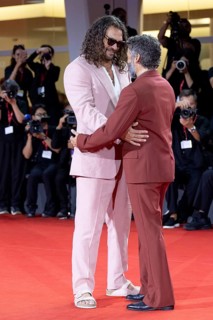 Venice, Italy - 3 September 2025: Jason Momoa and Oscar Isaac during the red carpet of - Cartier