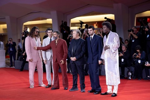 Venice, Italy - 3 September 2025: Jason Momoa, Louis Cancelmi, Oscar Isaac, Franco Nero and Duke