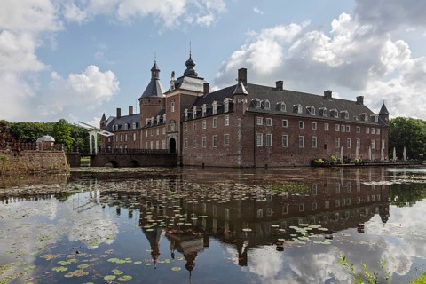 Anholt Castle, moated castle, Isselburg, Münsterland, North Rhine-Westphalia, Germany